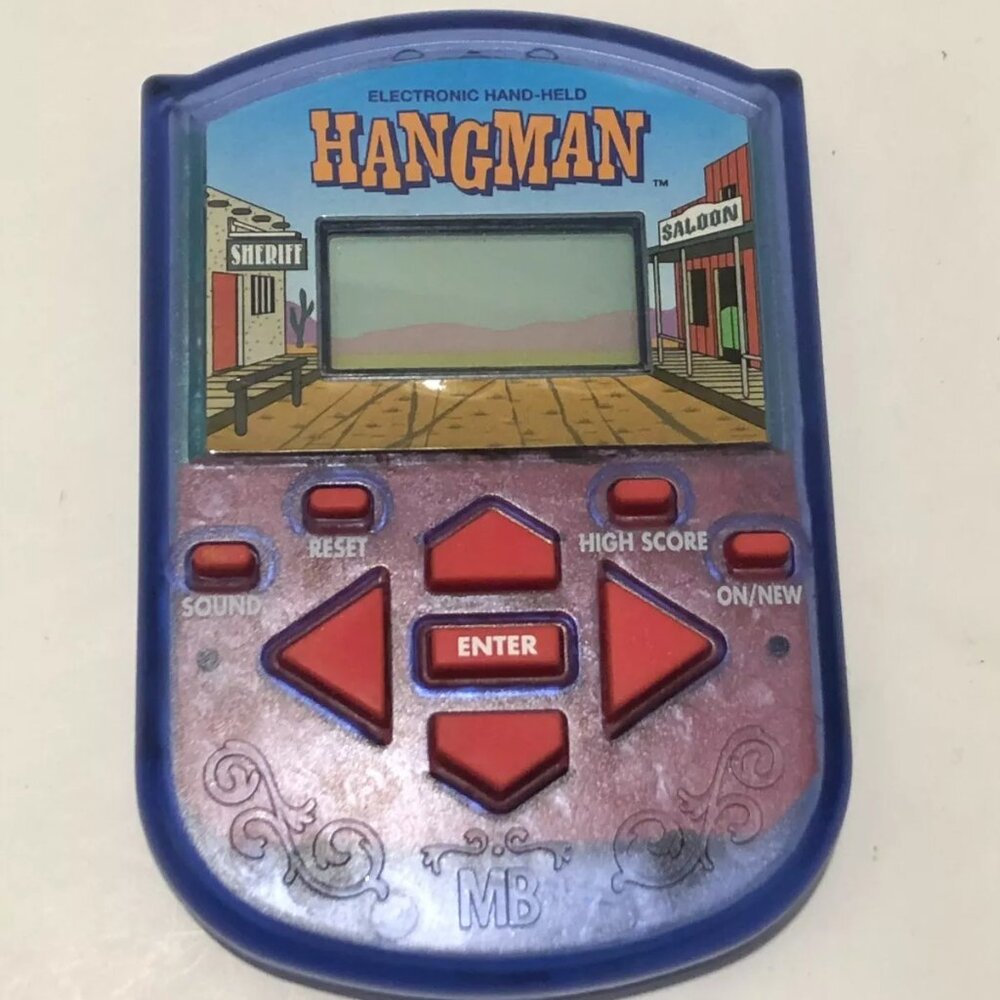 Hangman Electronic Handheld Game 1995 Milton Bradley, Tested Works